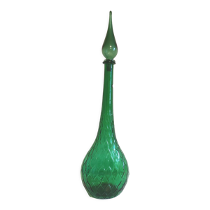 Carafe verte avec bouchon flamme