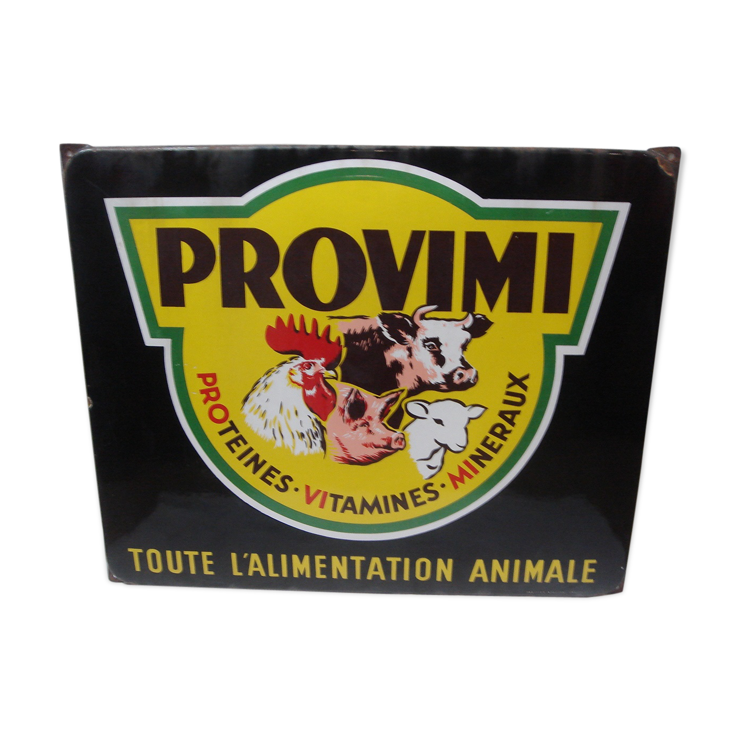 Provimi enamel plate, 1960 cattle feed
