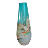 Tall vintage vase in blown glass in Murano style – 40 cm