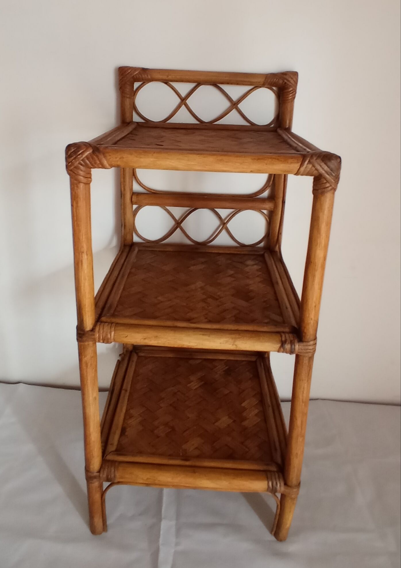 Vintage rattan shelf