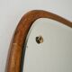 1960s Scandinavian oval mirror in oak