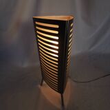 Openwork stainless steel table lamp, Sweden, 1990
