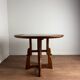 Height-adjustable table in oak and ceramic – Guillerme & Chambron, France