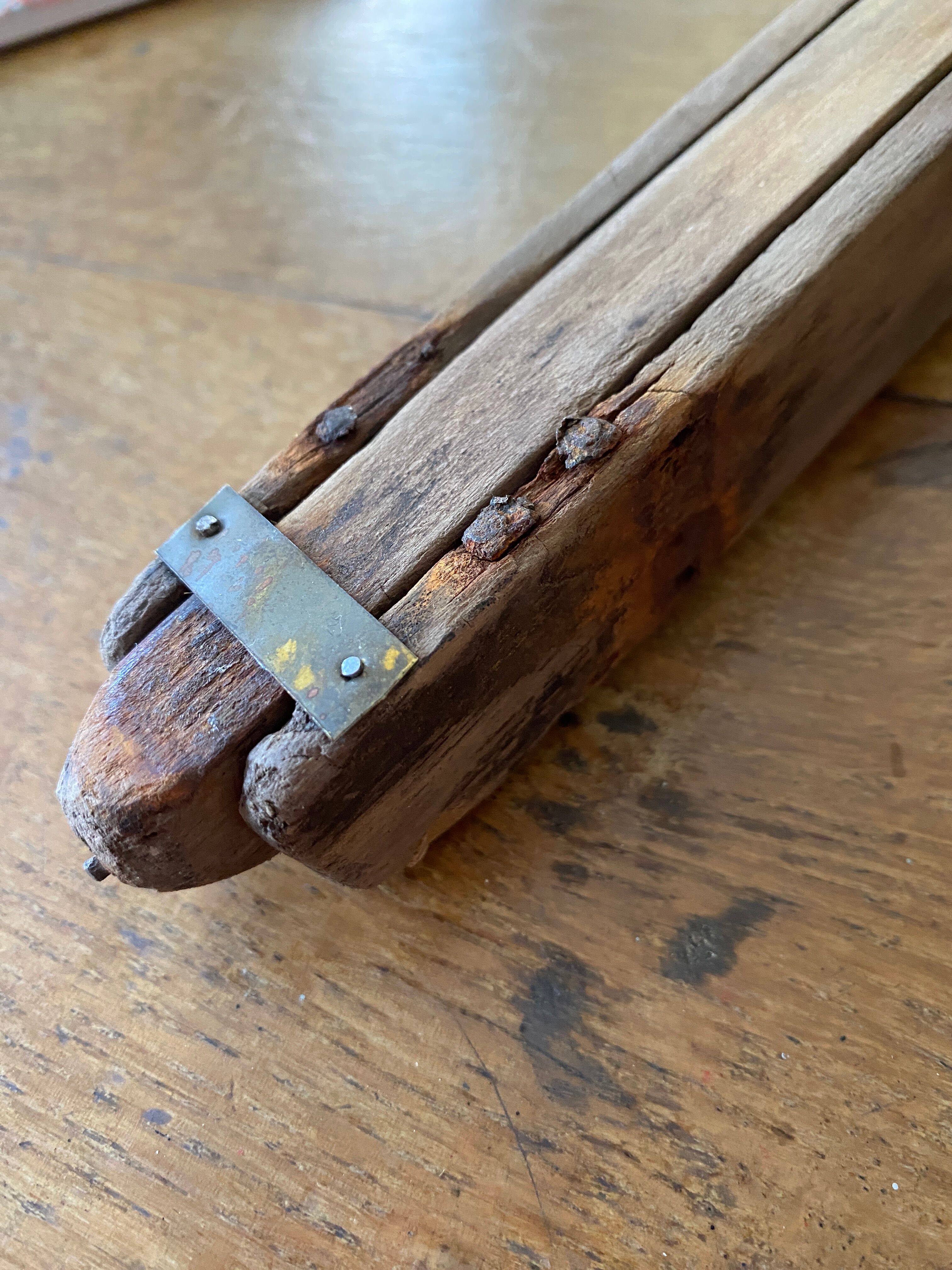 Old collapsible wooden painter's easel