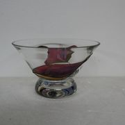 Floral decor evased glass cup