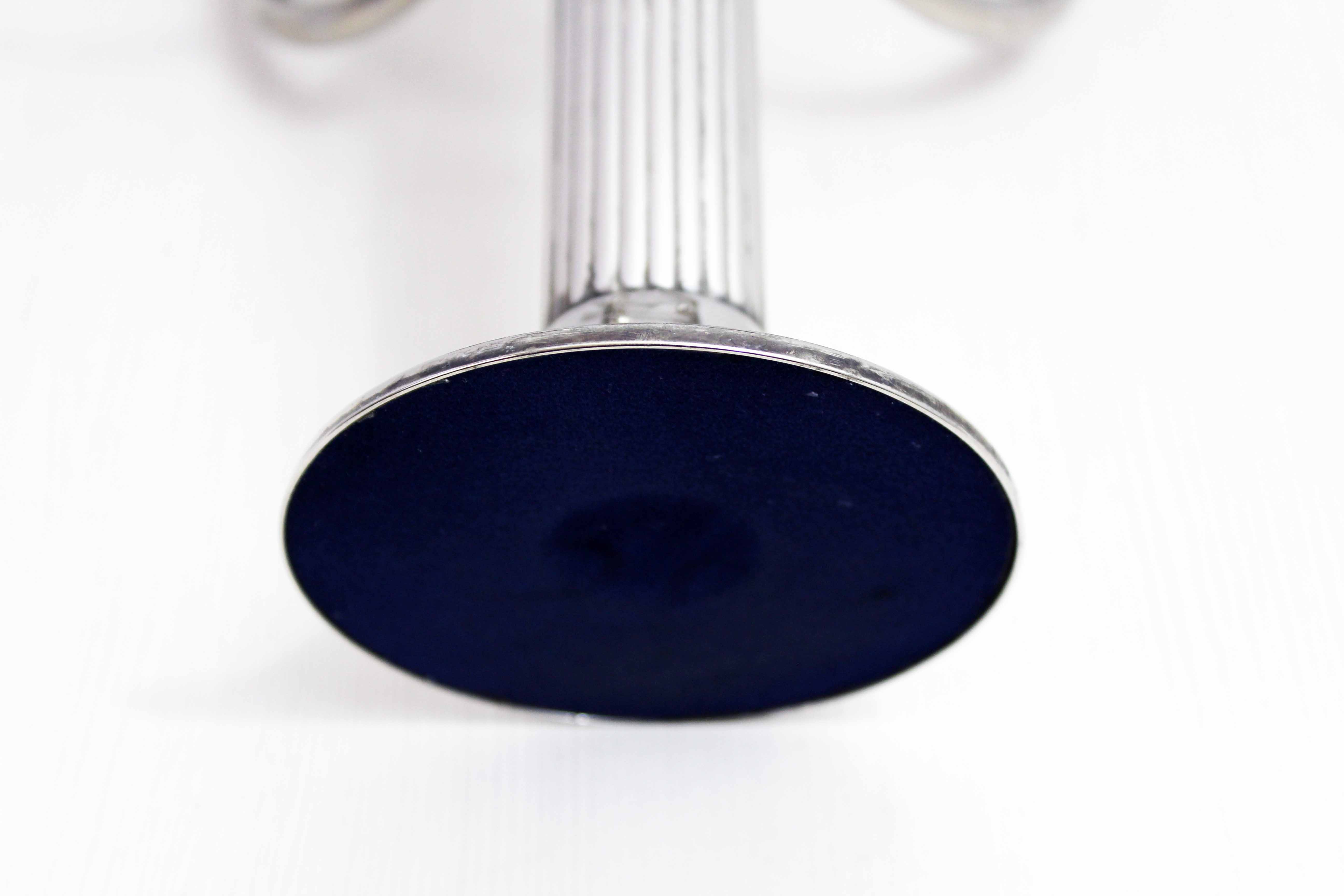 Silver metal candlestick