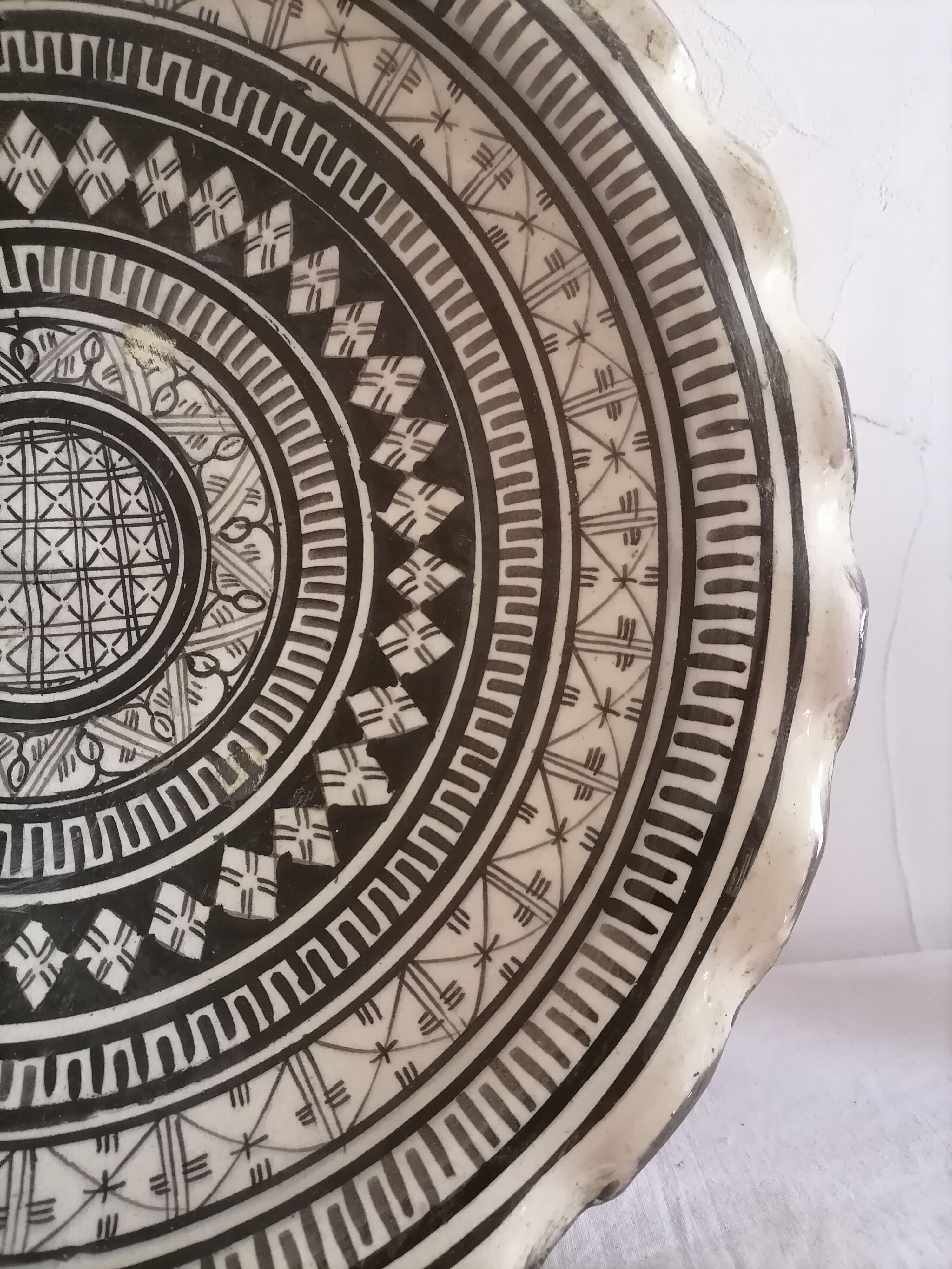 Old oriental ceramic dish. Morocco, Safi