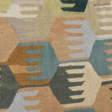 Geometric Multicolor Vintage Kilim Rug, 270x352Cm