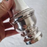 Moulin poivrière en métal argenté style classique années 1950