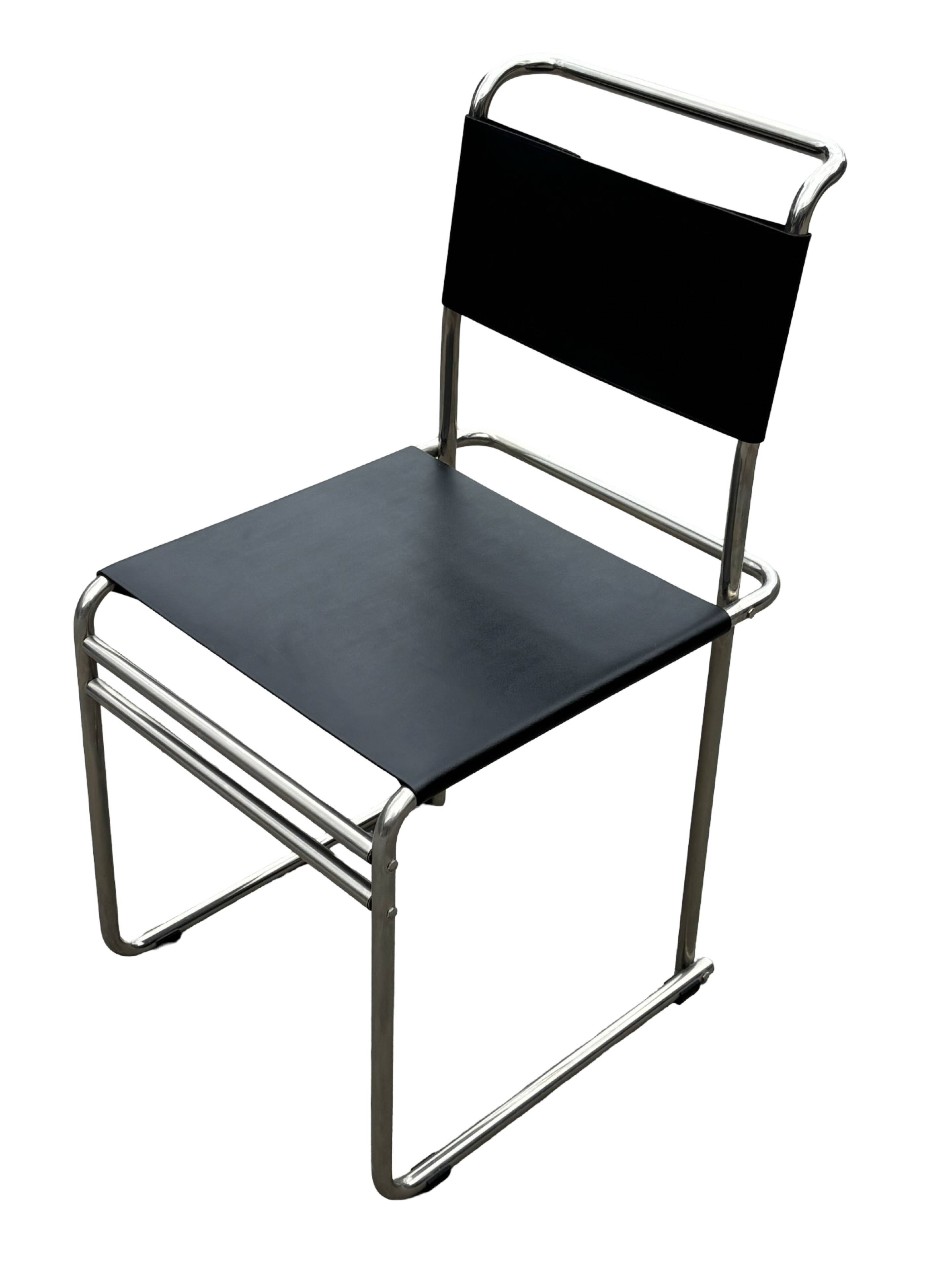 Set of 6 B5/B40 Chairs with Tubular Frame attributed to Marcel Breuer