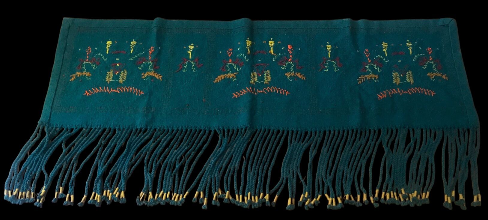 Very beautiful vintage Polish multicoloured wall tapestry 192 cm