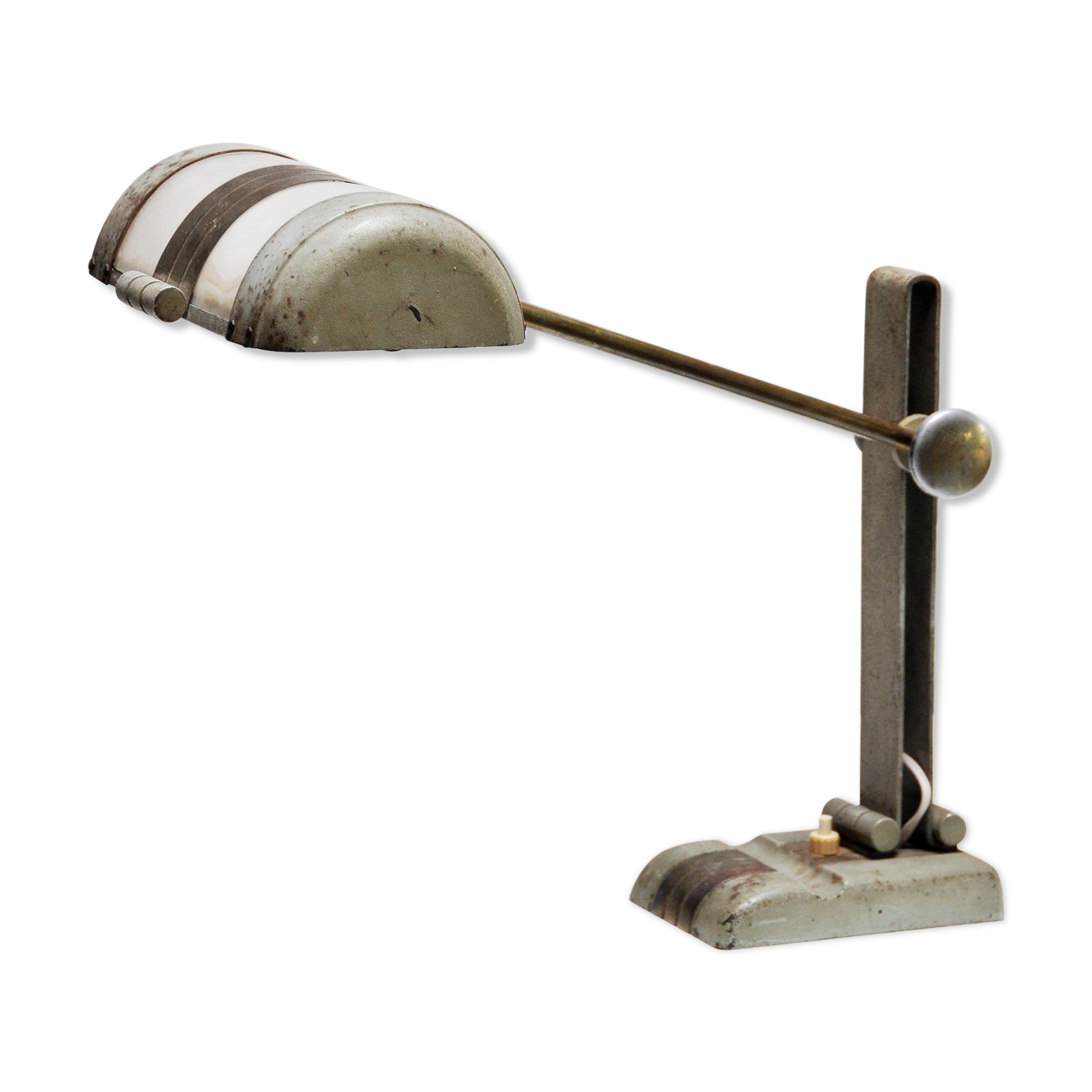 French art deco desk lamp in the style of rene koechlin, 1930s