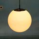 Large XL space ball lamp, minimalist globe pendant Raak 1970s.