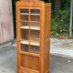 1960s Parisian Art Deco display case in solid oak