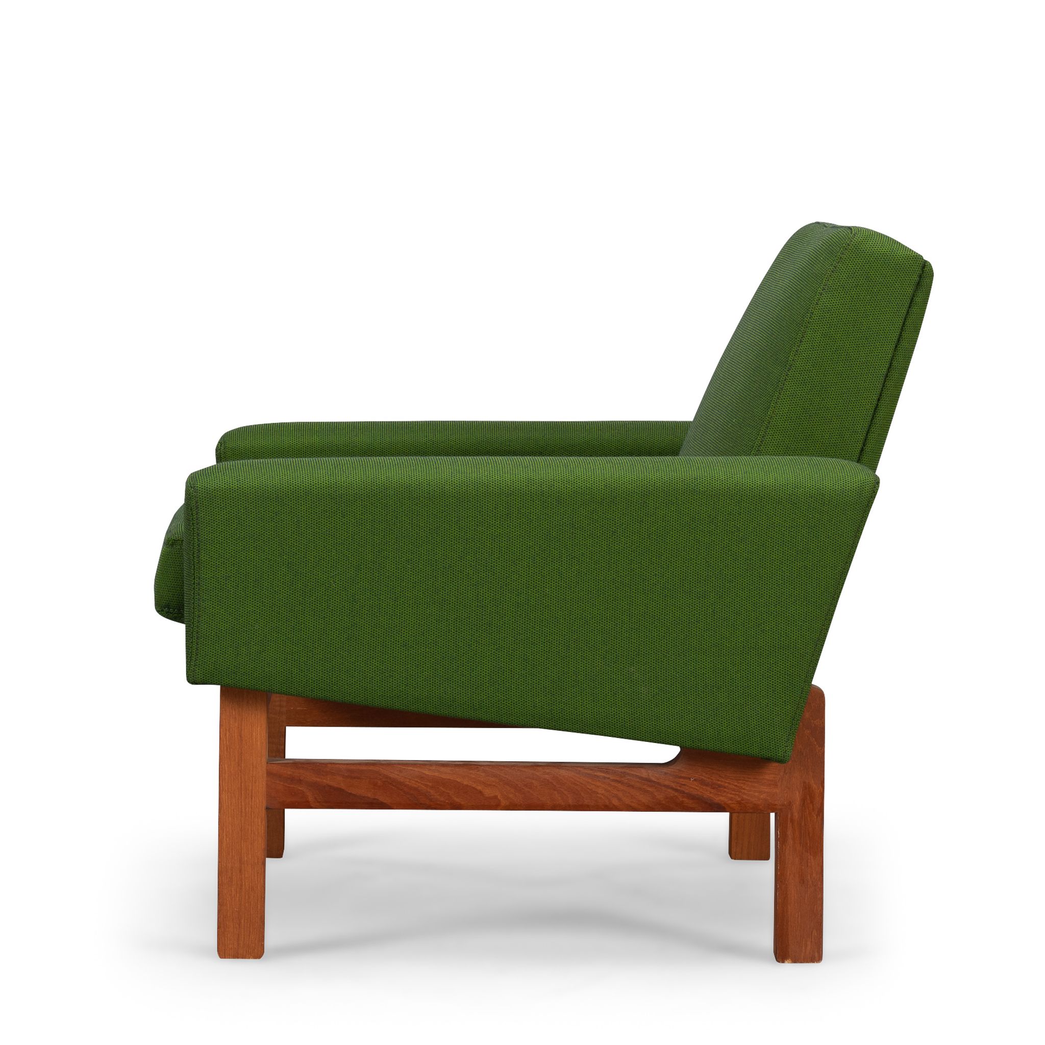 Green AP34/1T armcchair by Hans J. Wegner for A.P. Stolen, 1960s