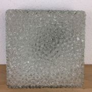 Square Holophane wall light in cut glass, 1960s.