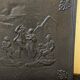 Cast iron fireplace plaque rural scene 64/64 cm
