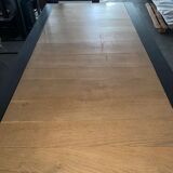 Table with Fermob bench in natural wood and iron