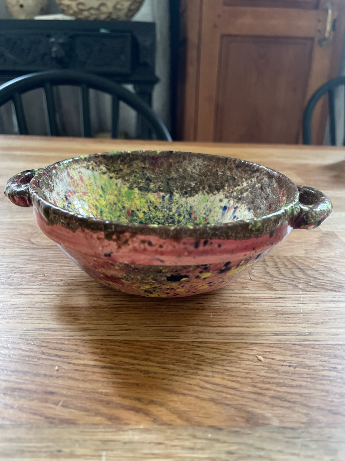 Vintage ceramic bowl signed Morvan