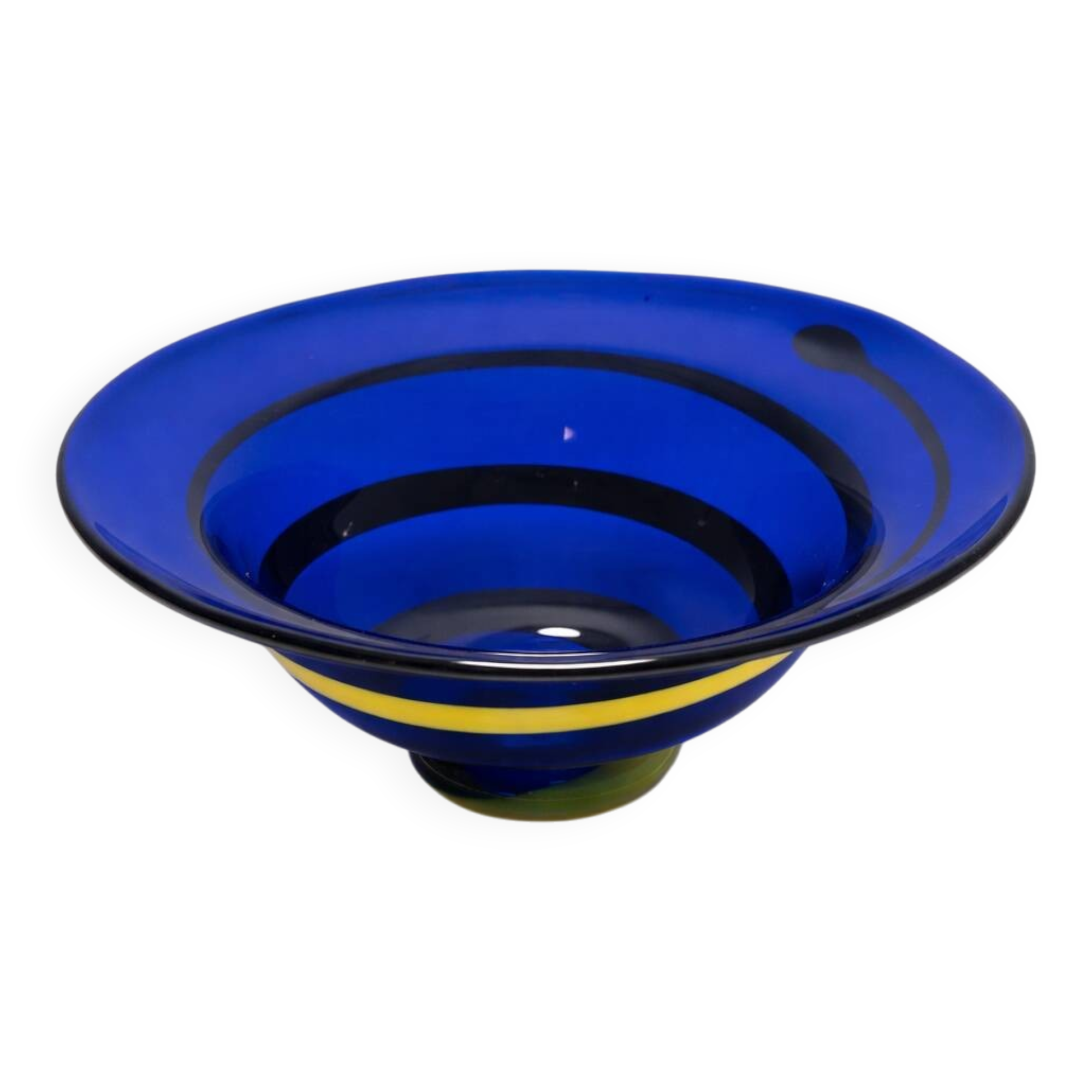 Blue art glass bowl, 1960s