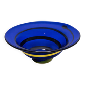 Blue art glass bowl, 1960s
