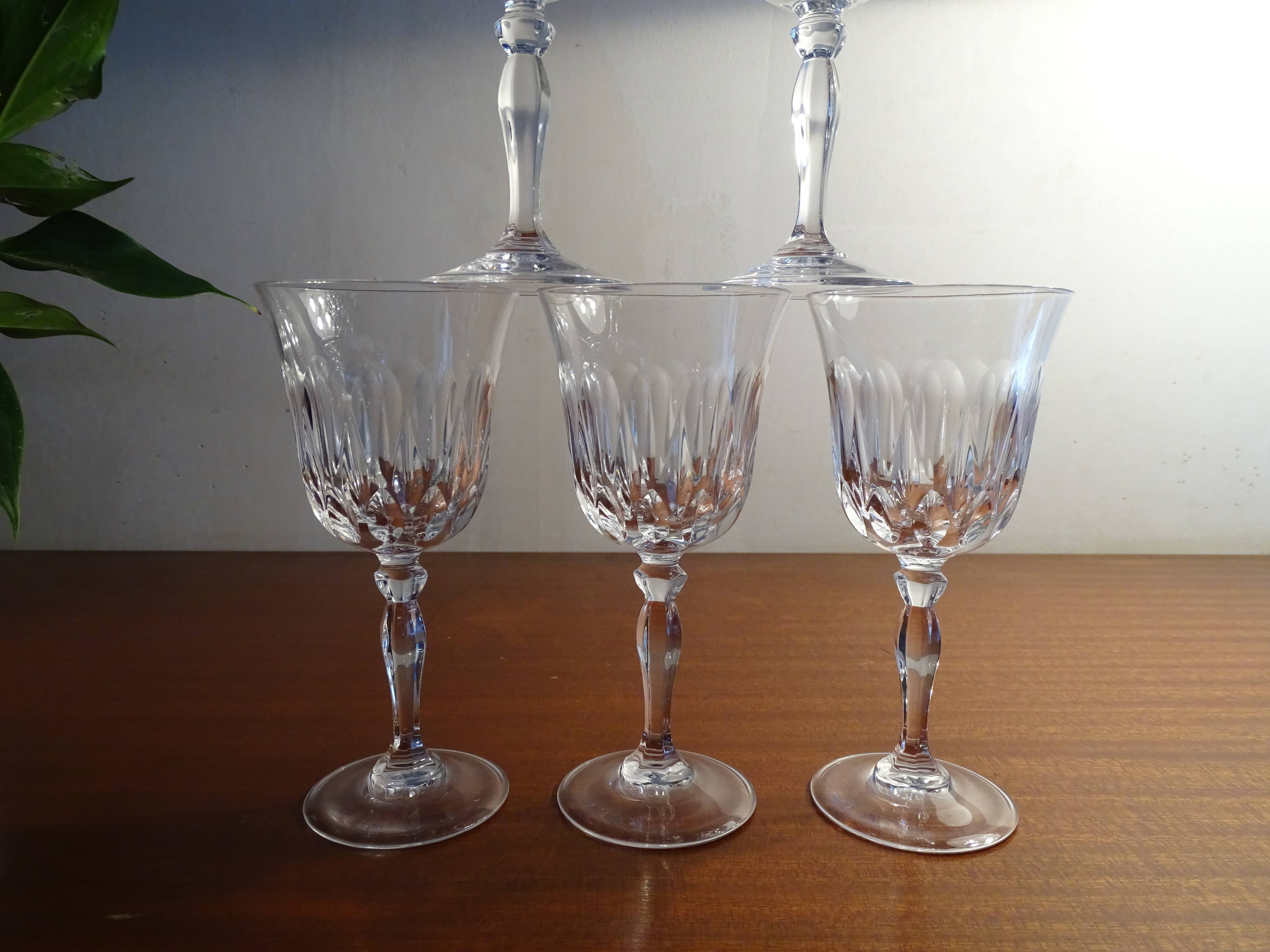 6 verres vin rouge Cristal d'Arques JG Durand Villiers 11,5 cl taille Beaulieu