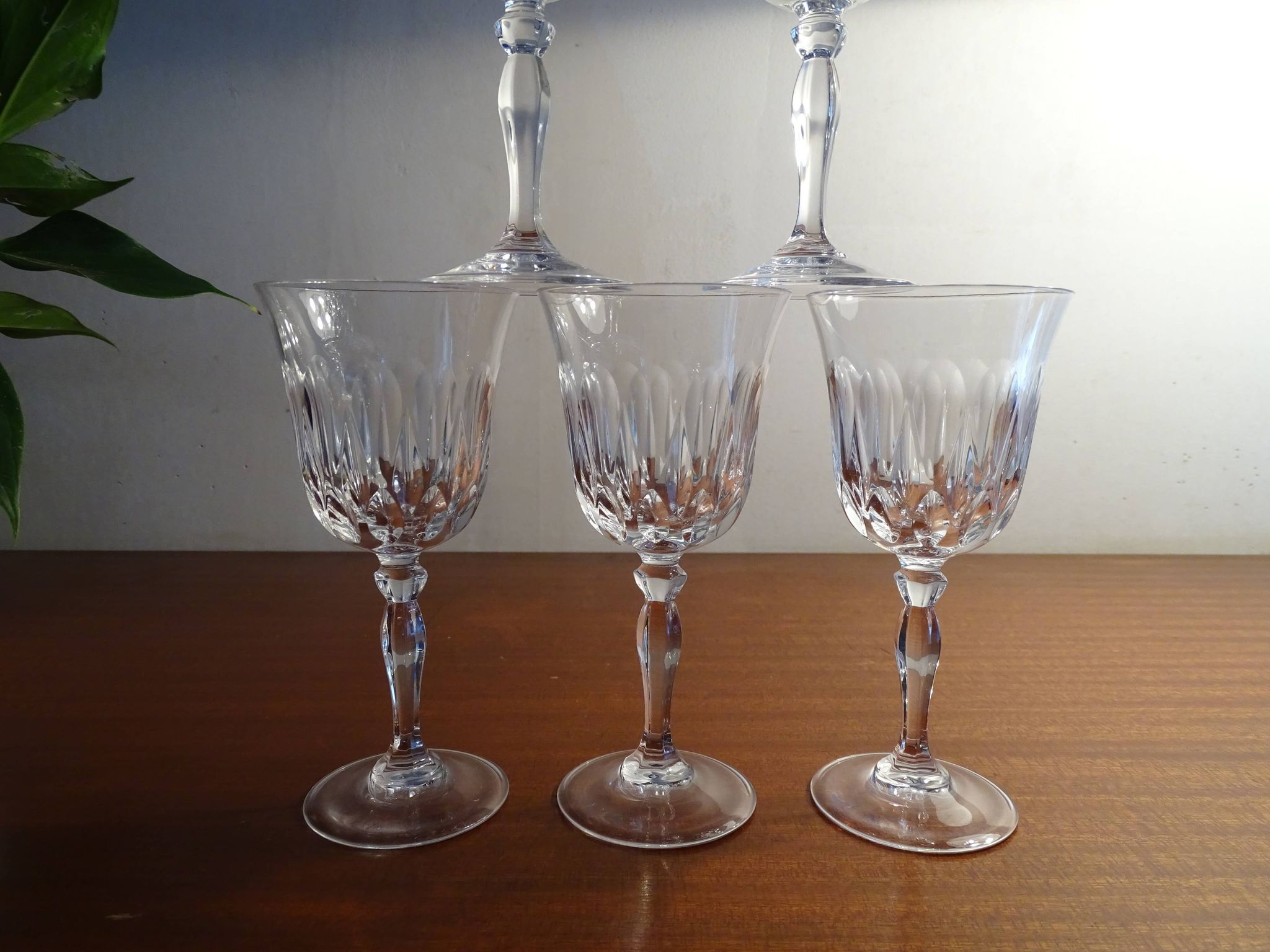 6 glasses red wine Cristal d'Arques JG Durand Villiers 11,5 cl size Beaulieu