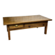 Table basse en noyer fin XIXème - ancienne table de ferme