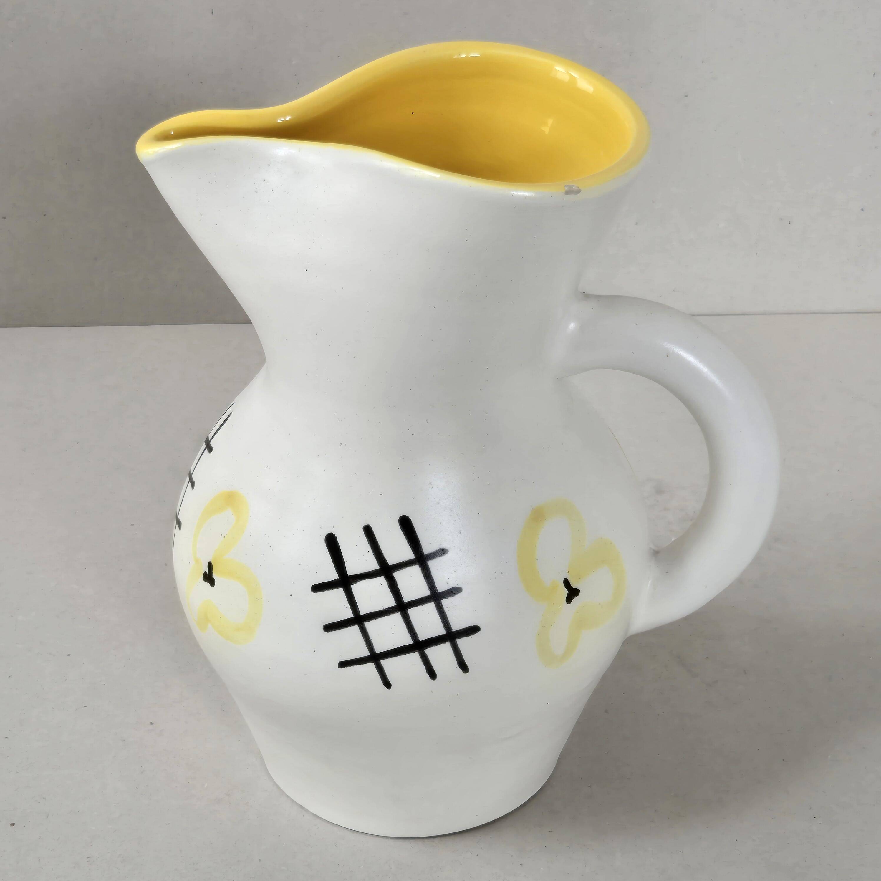 André Baud Vallauris 1950 vintage pitcher