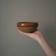 Vintage stoneware ceramic bowl handcrafted Scandinavian country decoration ceramic RJ
