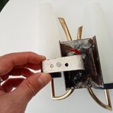 Vintage double tulip wall light from the 50s