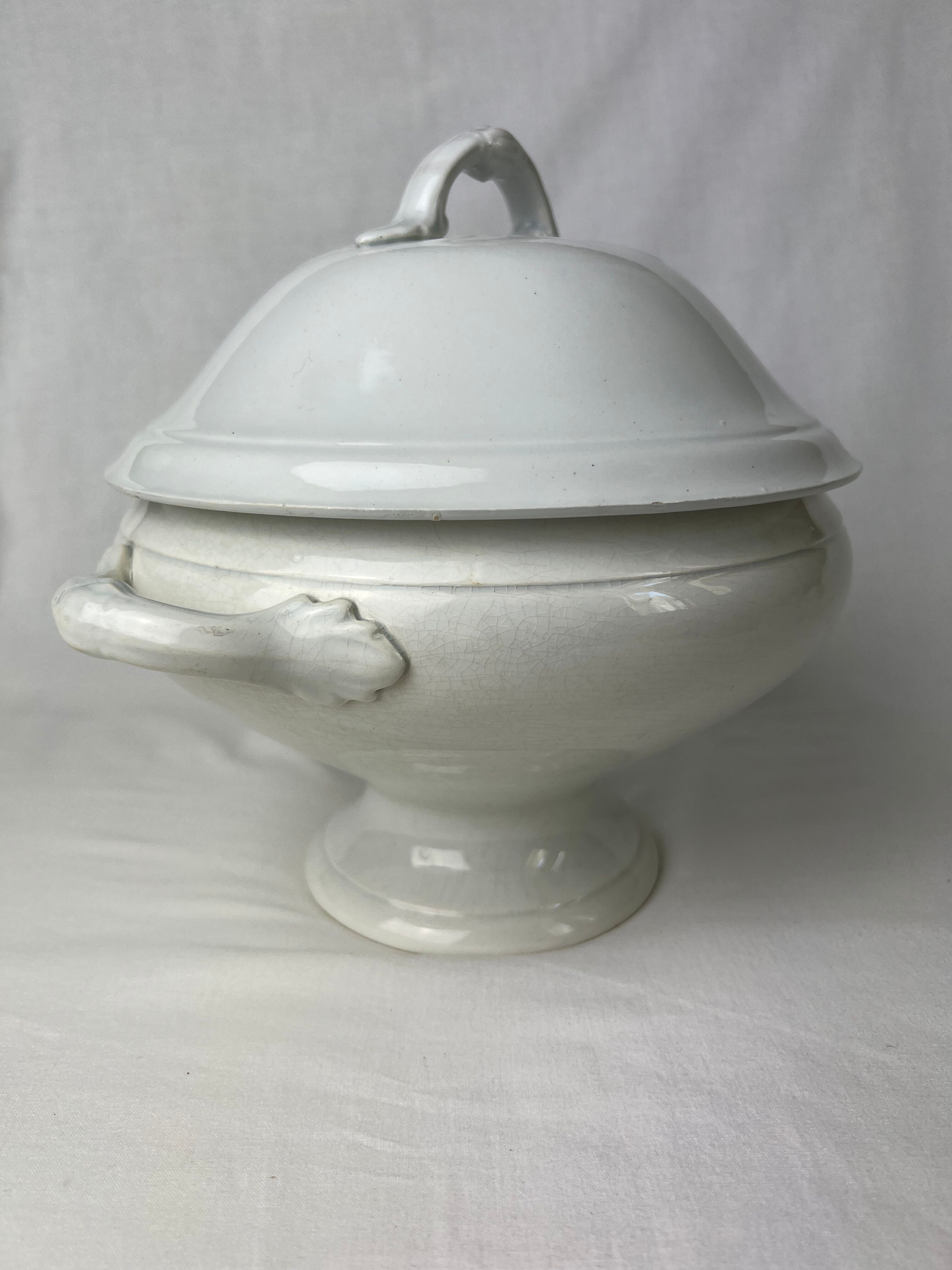 White porcelain soup bowl