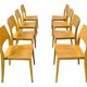 Vintage beech dining chairs, 1980s, set of 8