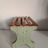 Small bench footrest in vintage solid wood
