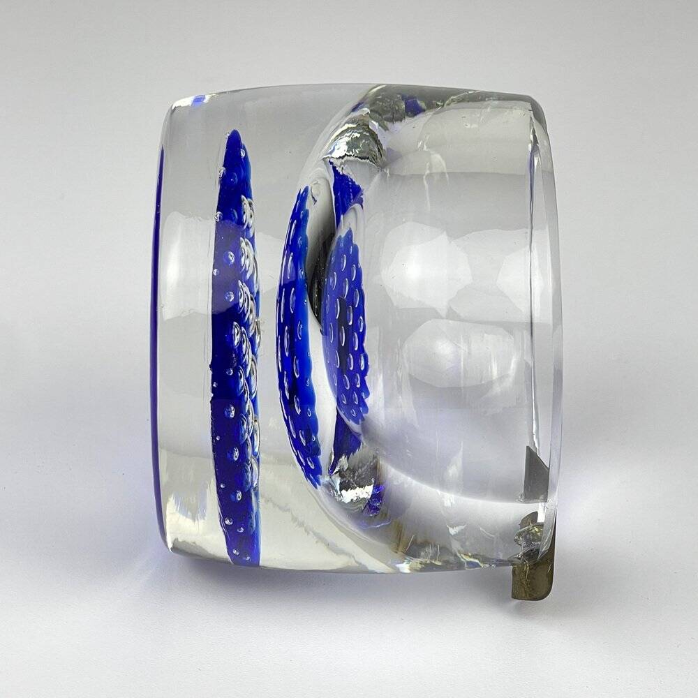 Blue Murano glass ashtray, Italy, 1970s