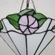 Tiffany washbasin pendant in glass paste with floral decoration