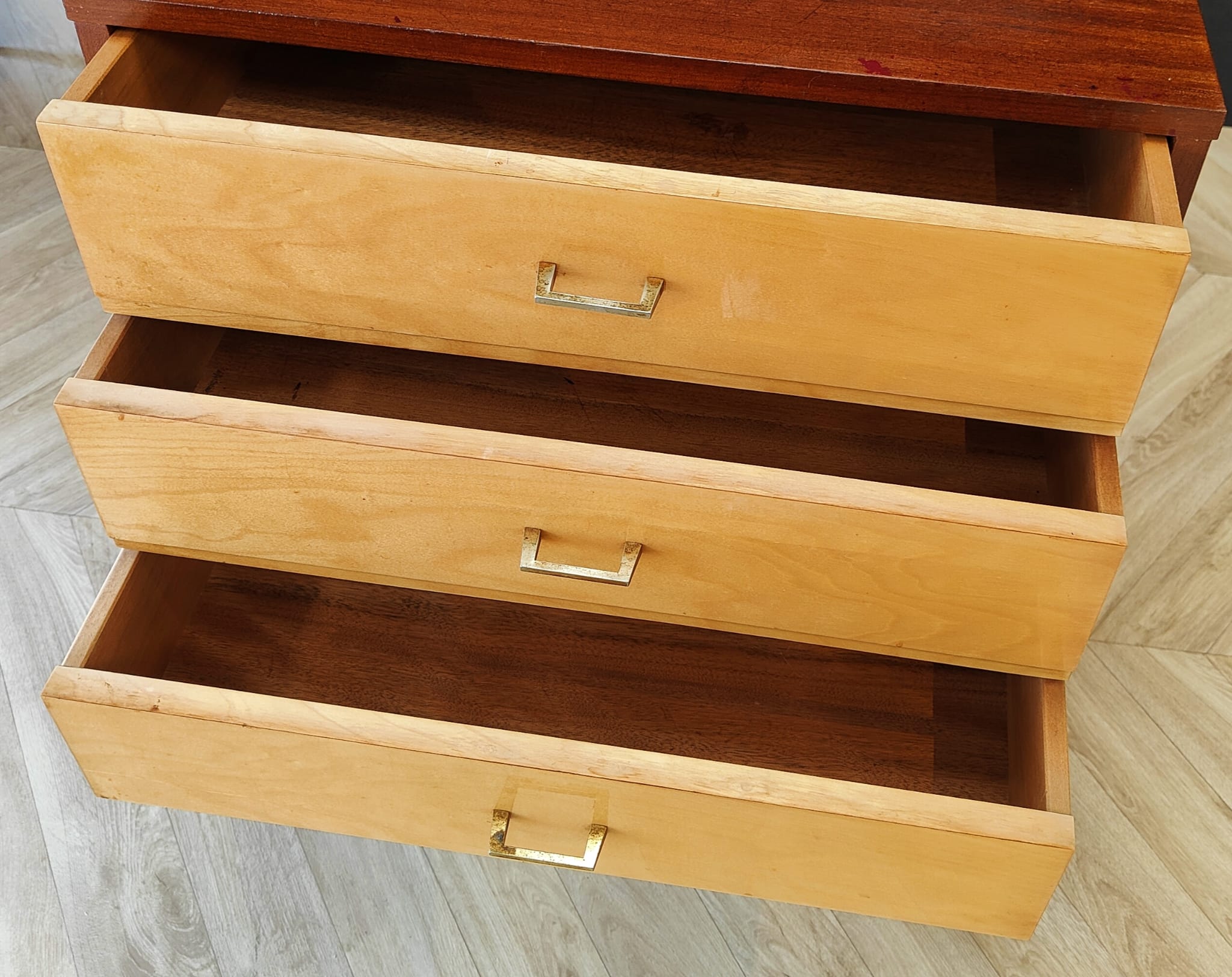 Two bedside tables, 50s
