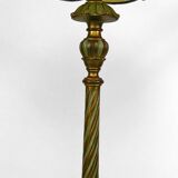 Floor lamp in gilded carved wood and pearly glass lampshade, Art Deco, France, Circa 1920