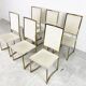 Chaises de salle à manger vintage en laiton par Belgo chrom, années 1970