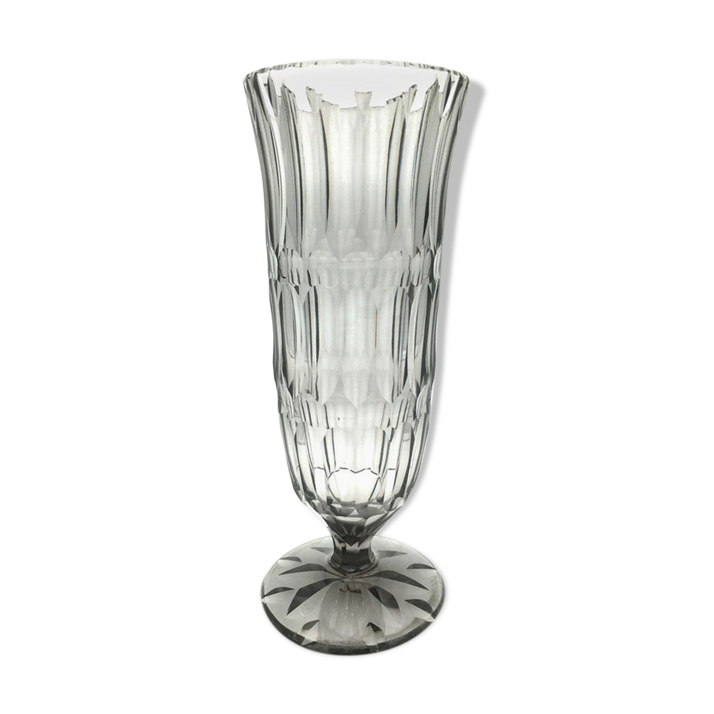Vase, crystal of Saint Lambert, grey