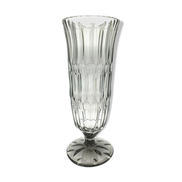 Vase, cristal de Saint Lambert, gris