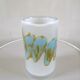 Glass vase abstract décor design 70s