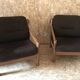 Pair of vintage brutalist armchairs circa 1980