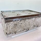 Rare glass flush mount by Kamenicky Senov, 1970s / Czechoslovakia