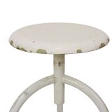 Industrial Antique Metal Doctor's Stool Lab Stool Early 20th Century