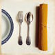 Couverts de  table et cuillères à thé en metal argenté  maison Ercuis