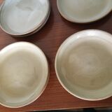 Vintage enamelled sandstone dessert plates