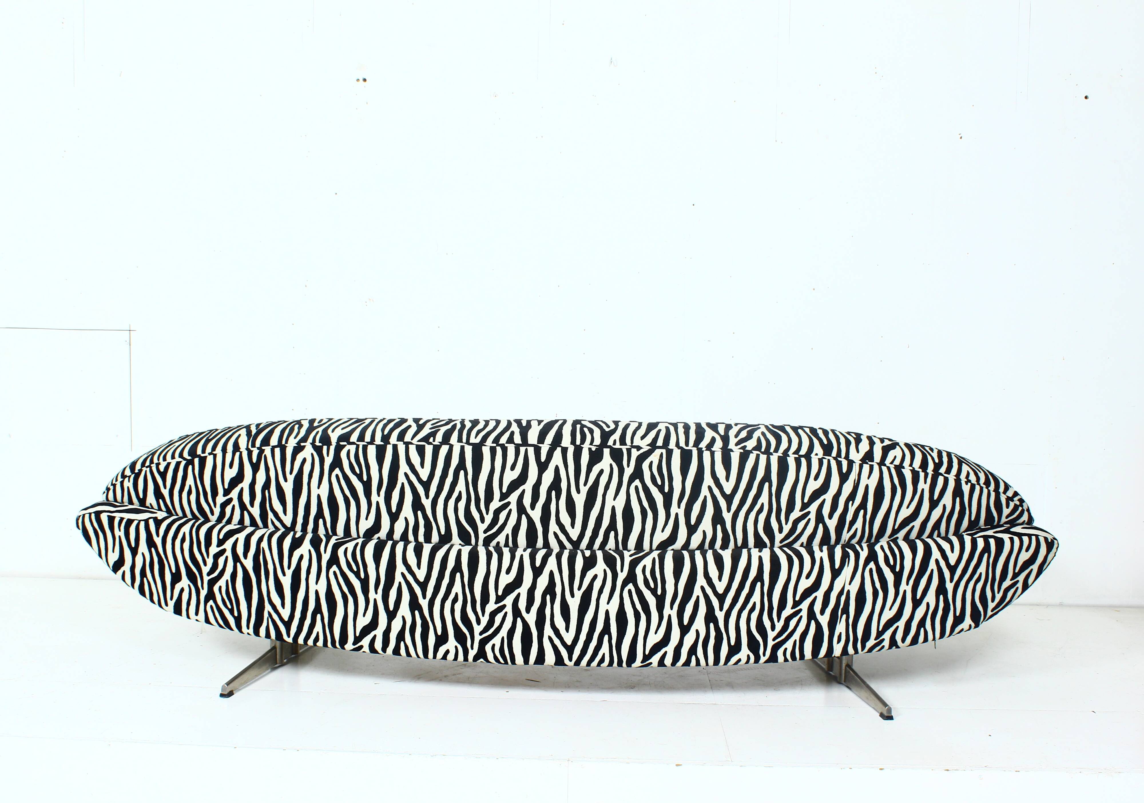 "Capri" curved three-seater sofa by Johannes Andersen, 1965