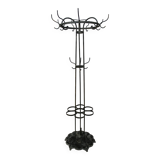 Portemanteau et porte-parapluie en fer forgé