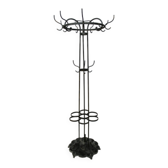 Wrought Iron Coat Rack and Umbrella Stand
